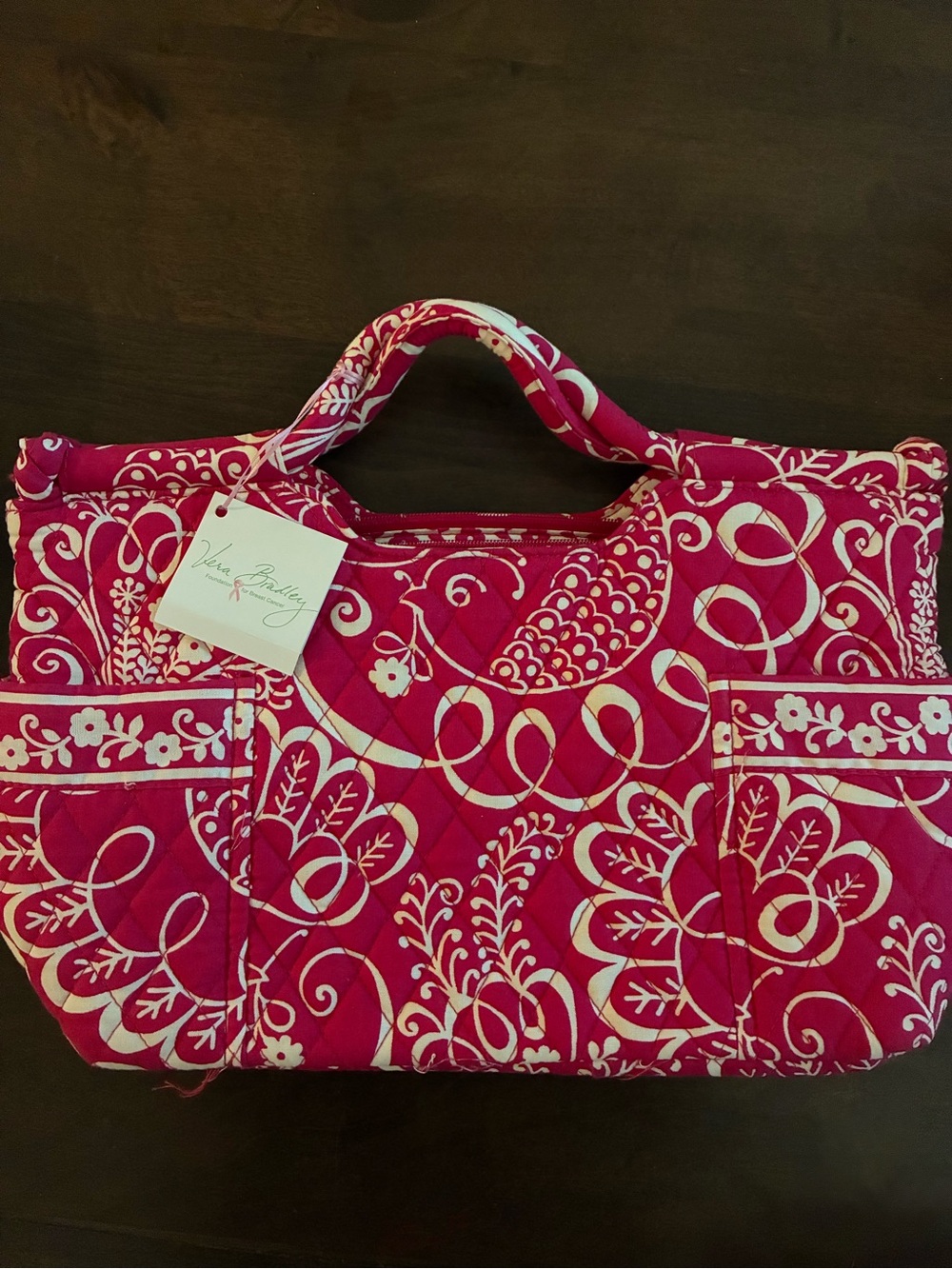 Vera Bradley Gabby Twirly Birds Pink Tote Bag NWT
